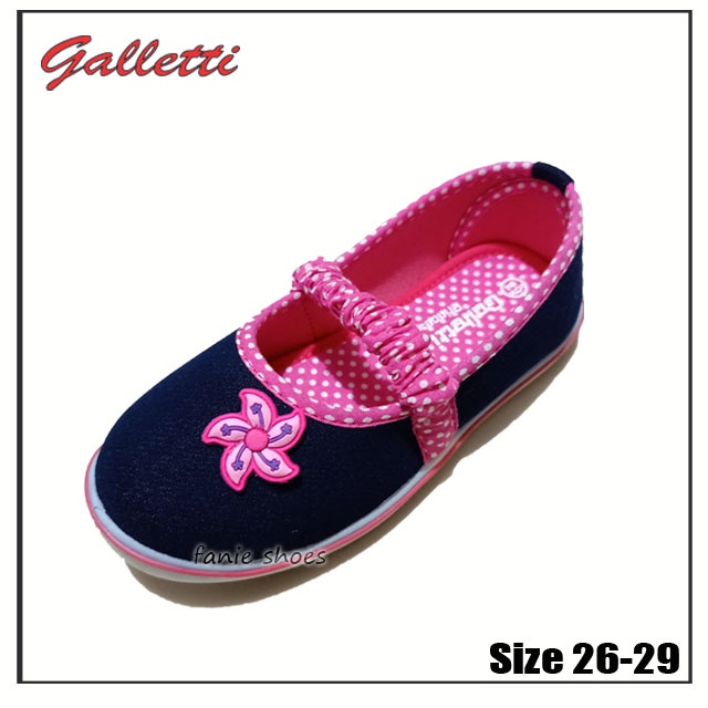 Galletti Princes 26-33 Pink Sepatu Anak Perempuan / Sepatu Sekolah Anak Paud TK Balita