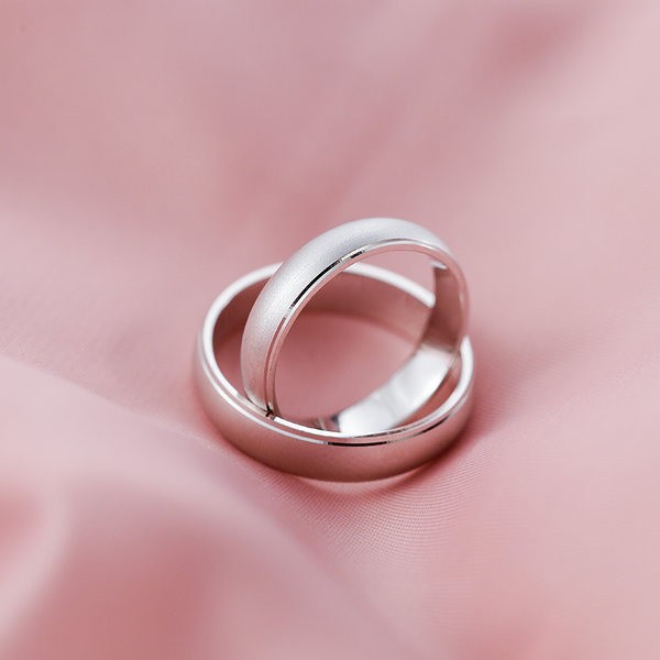 Cincin Kawin Asli Kawin Sepasang Wanita Silver 925 Pasangan Palladium Pria Emas Silver CP191