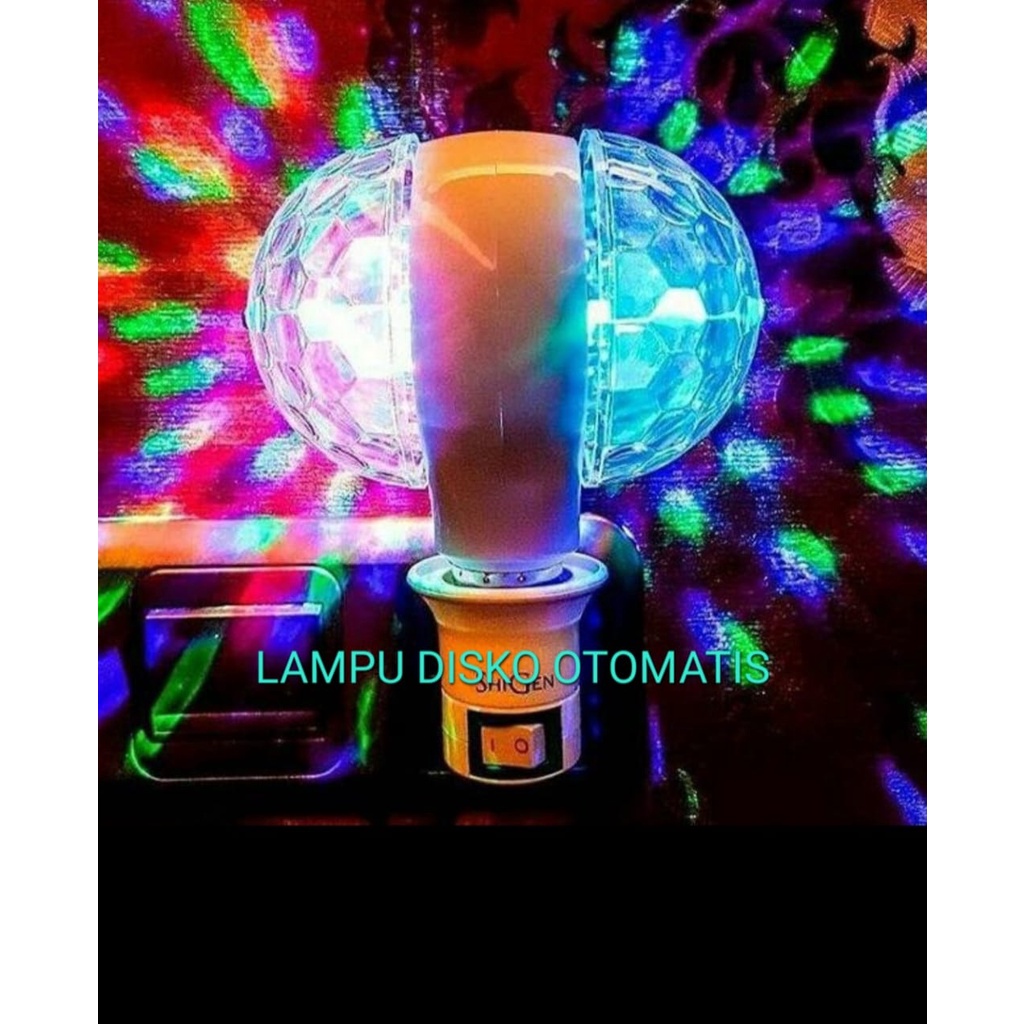 G616 LAMPU E27 DISKO DUA SISI OUTO OTOMATIS BOHLAM LED BOHLAM KELAP KELIP WARNA WARNI BEST SISTEM PANGGUNG HIFI  ACARA DIGITAL MINI MUTAR CAHAYA TERANG COCOK UNTUK DEKORASI RUMAH JUGA BIAR TAMBAH CANTIK PRAKTIS TINGGAL COLOK AJA HARGA MURAH DAN TERJANKAU