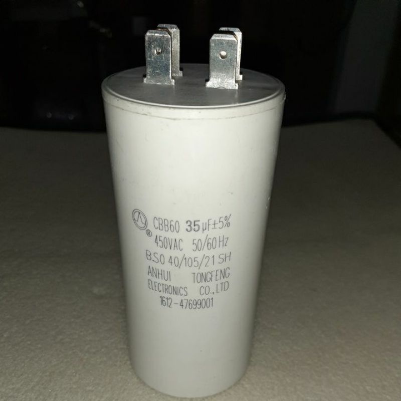 Capasitor 35uf + 5% 450vac CBB60 original capasitor mesin cuci pompa