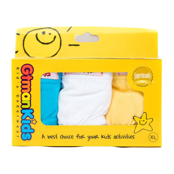 ISI 3 PCS - CD  anak GT MAN KIDS KUNING (GTMK 01) Size M-L-XL