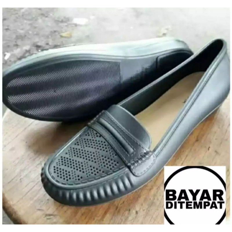 COD-Sepatu Karet Pantofel Flets wanita Fhuhaha 707