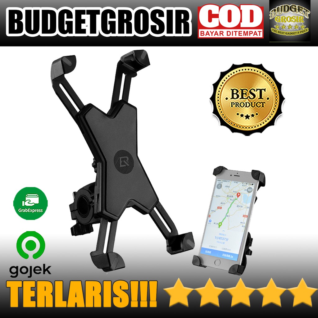 Holder Sepeda Smartphone Rotasi 360 Derajat - Model 2 - PH-666 - Rockbros