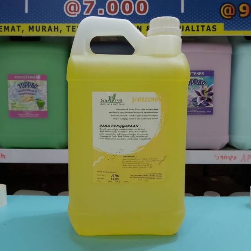 Lemon Shampo dan Sabun Mandi Cair 2in1 Souvens BPOM 5 Liter - SOUVENSTORE