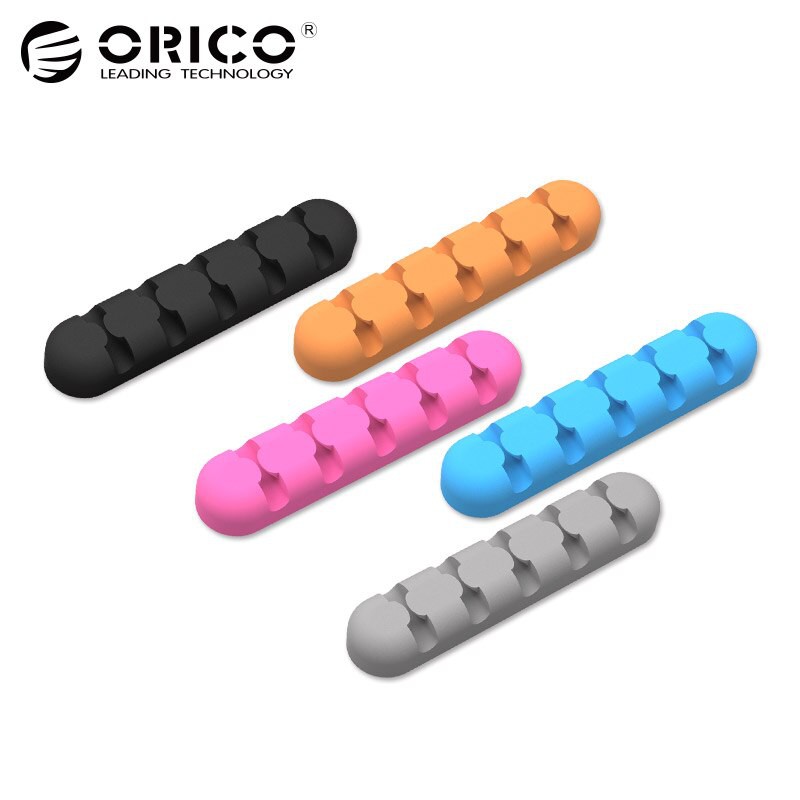 Adhesive Desktop Cable Fixer orico cbs5 - Desktop Cable Organizer Silicone Wire Holder clip