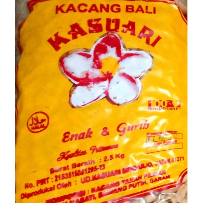 

2500 kg kacang bali kasuari 2.5 kg kacang besar bawang enak gurih