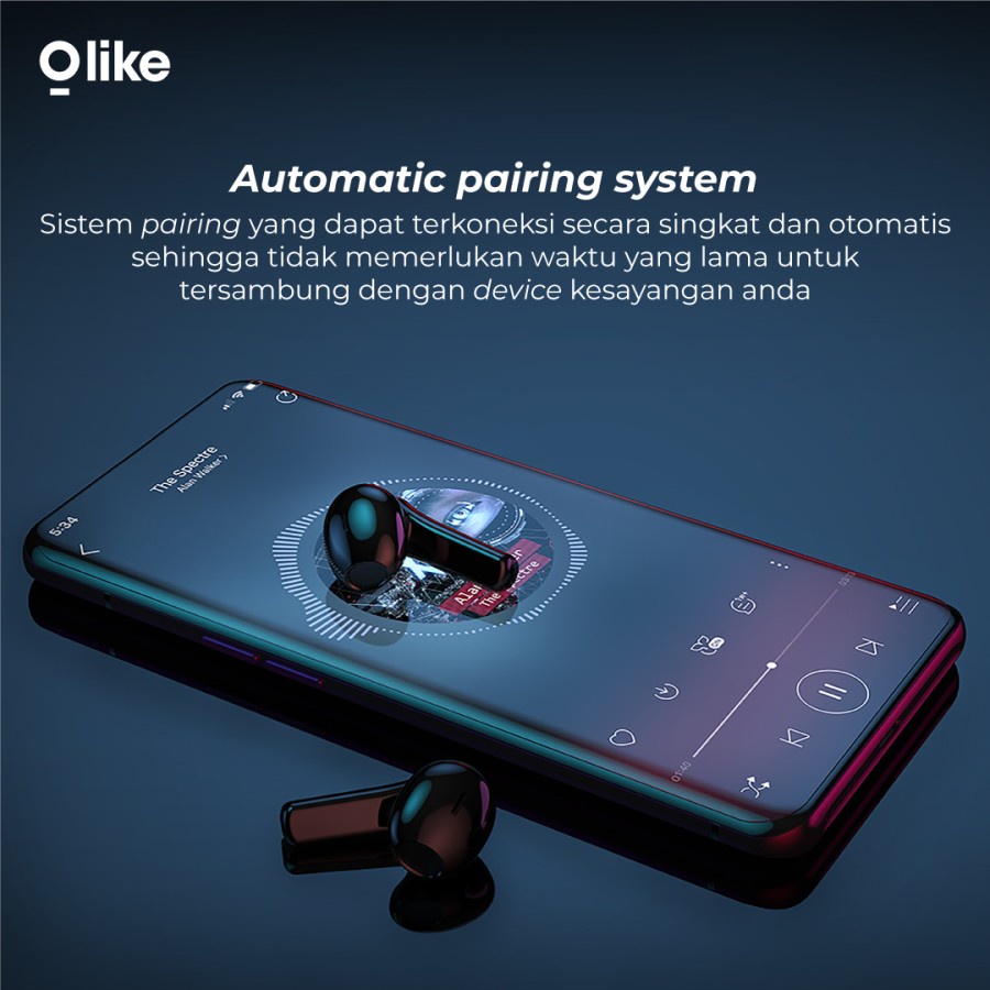 Olike T202 Wireless Earphone Bluetooth TWS - Garansi Resmi Olike