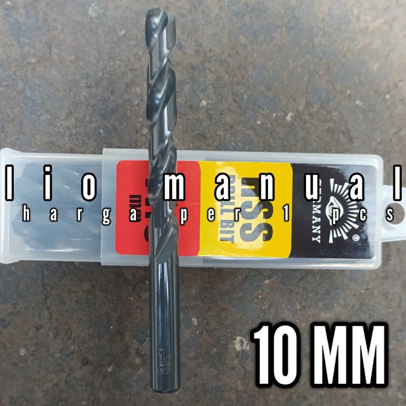 Mata Bor Besi 10 mm HSS Original Tjap Mata Germany
