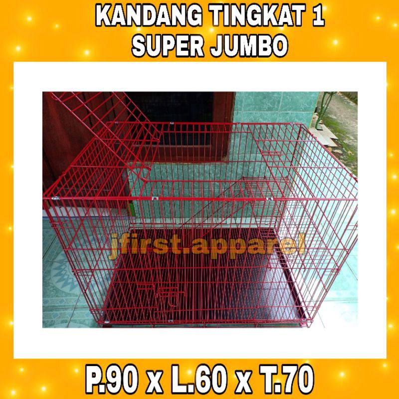 KANDANG KUCING TINGKAT 1 SUPER JUMBO SIZE XXL TERMURAH (KS2)
