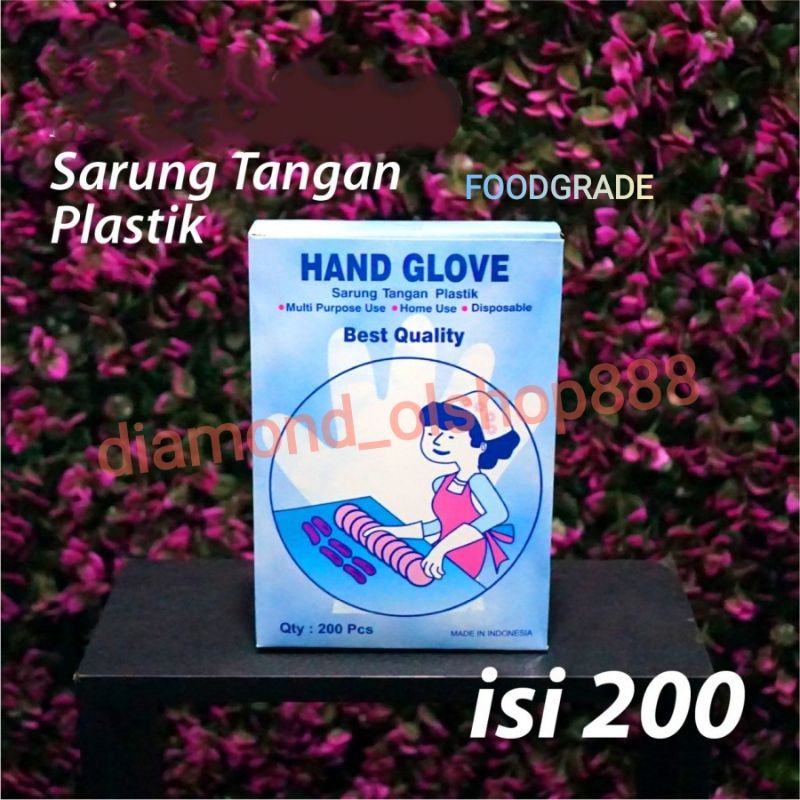 Sarung tangan plastik merk Handglove @200pcs