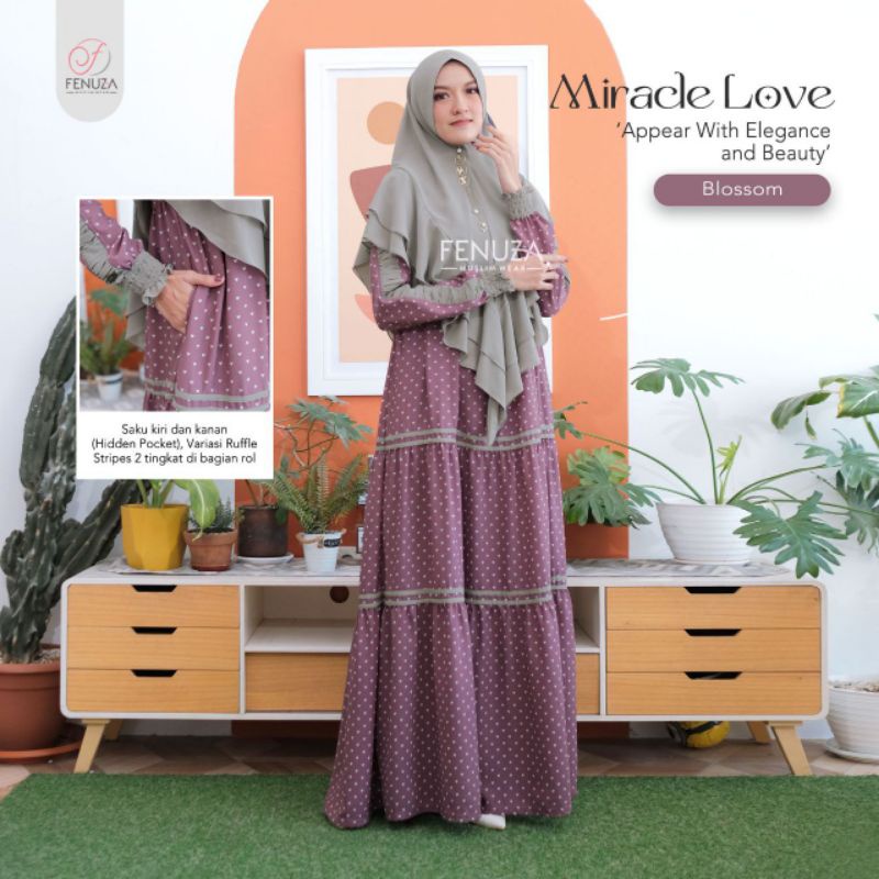 Gamis cantik elegan MIRACLE LOVE BY FENUZA