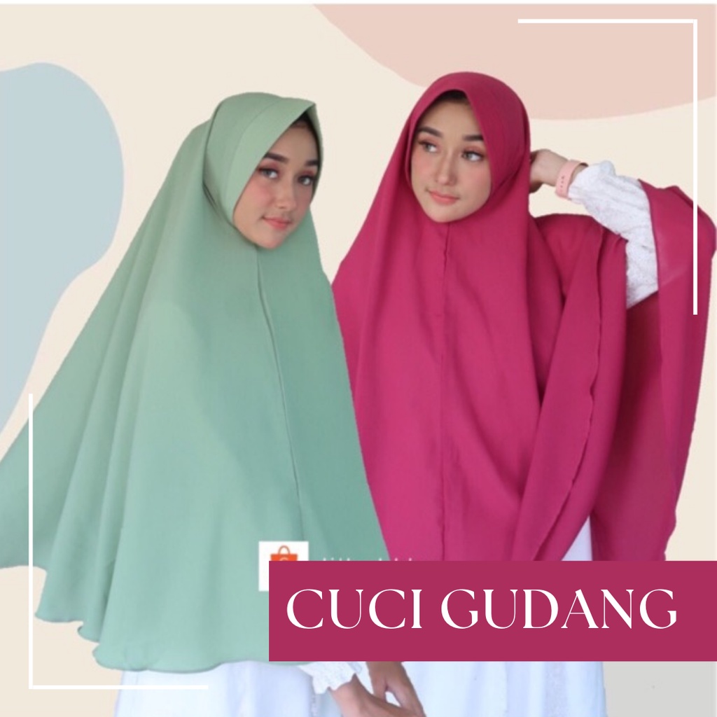 Jilbab/ Kerudung Khimar pet Syari jumbo Diamond