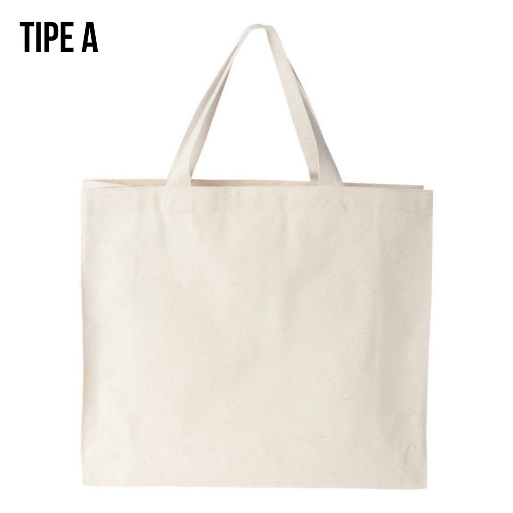 Tote Bag Canvas Polos TIPE A / Tas Nudie Canvas / Tote Bag Kanvas