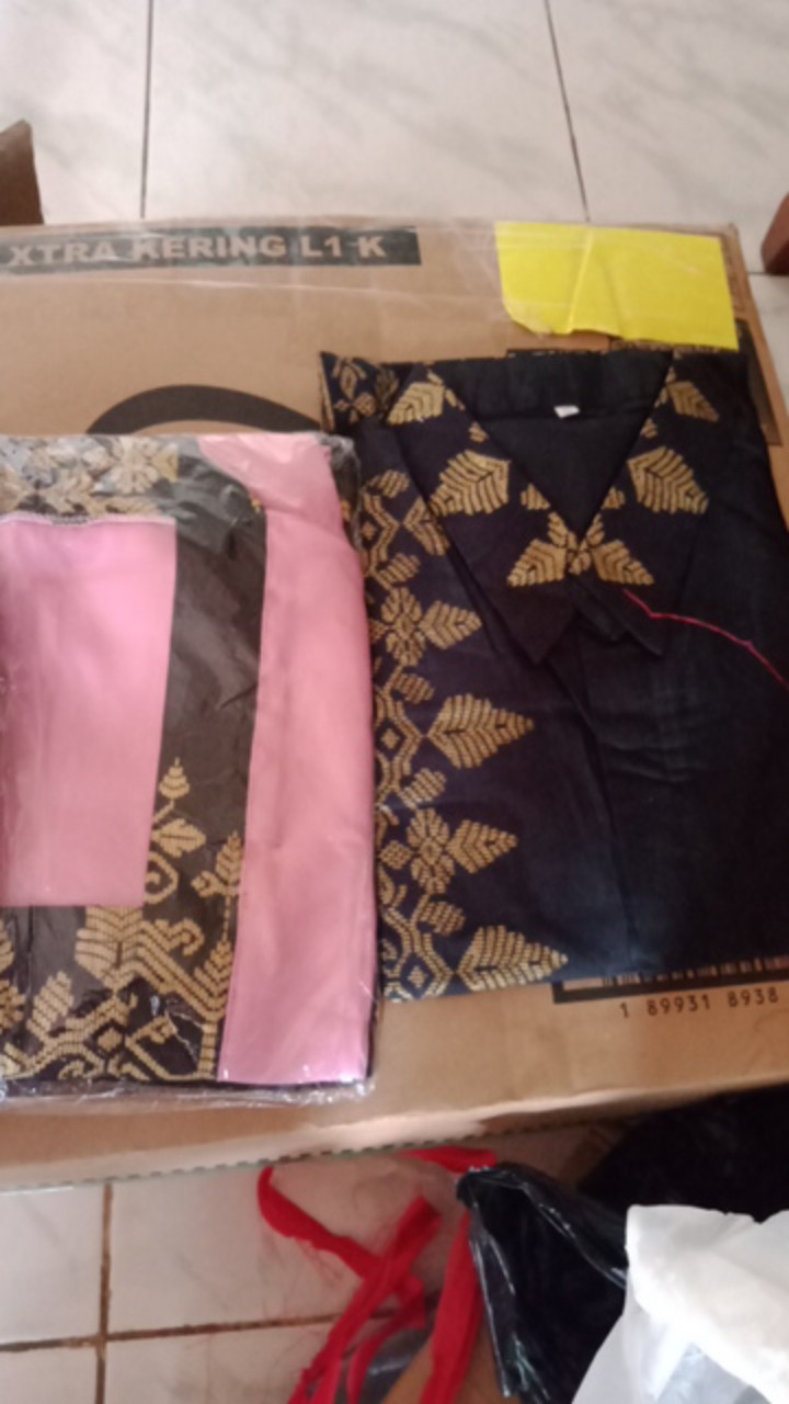 Couple Natal Rnb Sett Batik Pasangan Grosir Batik Sarimbit Murah Kebaya Pendek Prada Jarum