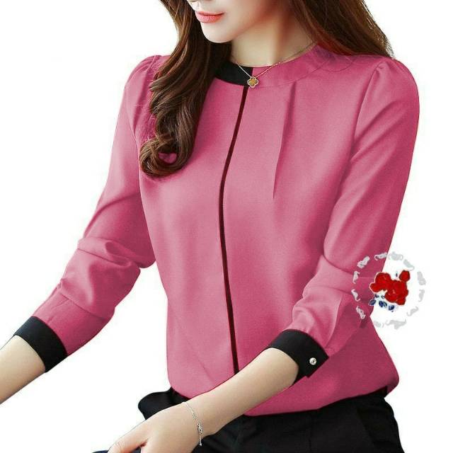 BLOUSE VERRA atasan fashion wanita baju  kerja ala 