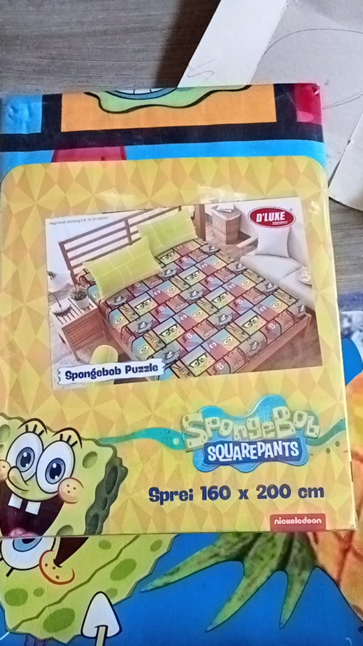 Kintakun Isthana - Sprei Kintakun Dluxe 160x200 - Caroline / Danielle / Spongebob Puzzle
