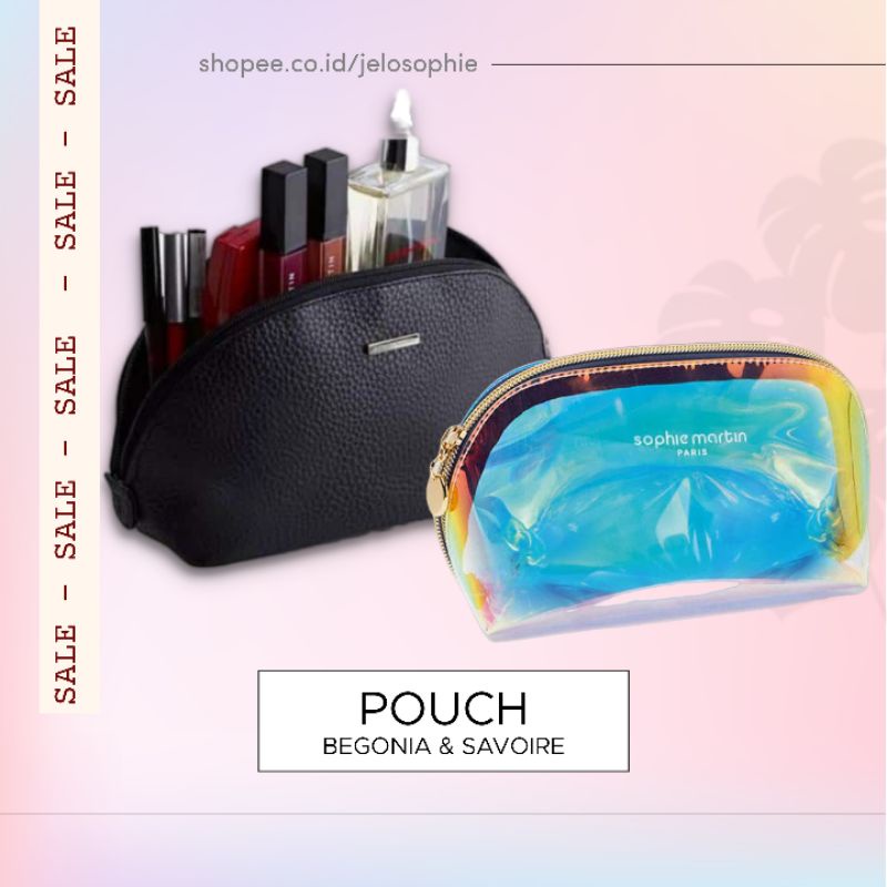 POUCH KOSMETIK SAVOIRE BEGONIA HITAM SOPHIE MARTIN PARIS