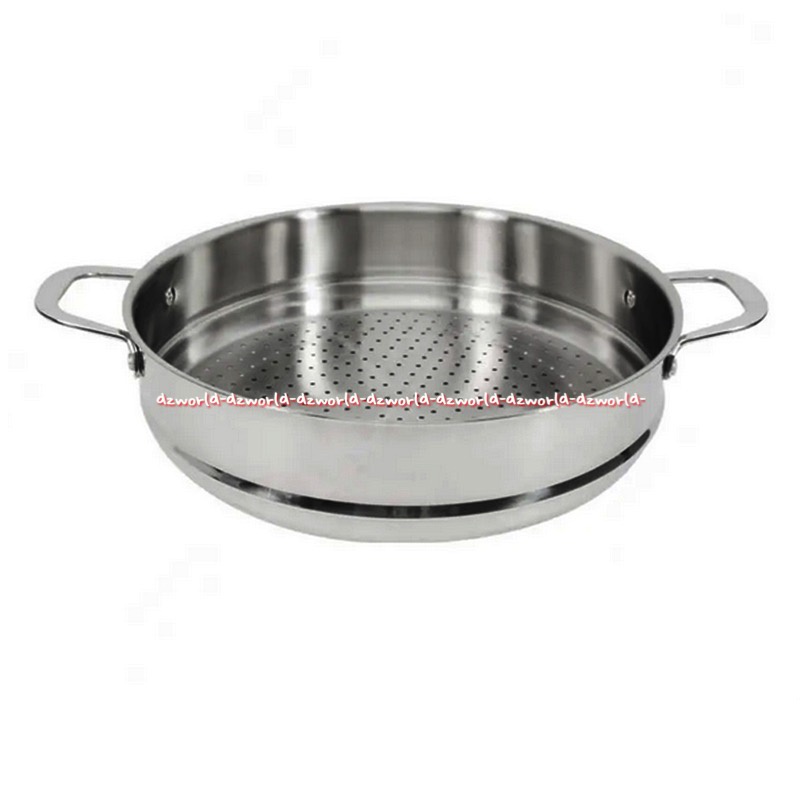 Culinart Pan Boil  32cm Alat Panci Masak Wajan Goreng Kukus dengan Tutup Kaca Culin Art Stainless