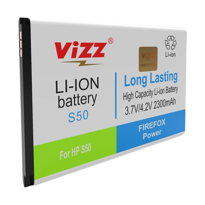 Vizz Double Power Battery Batre Baterai Vizz Advan S50