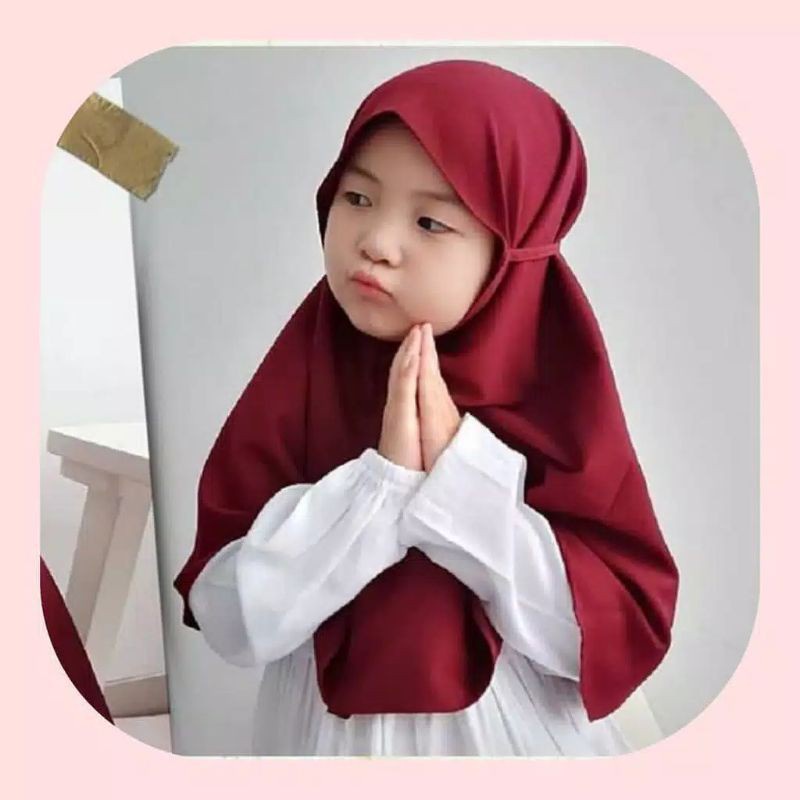 Hijab Tasya Bergo Anak Maryam Diamond / Jilbab Instan Anak / Hijab Bergo Maryam Anak