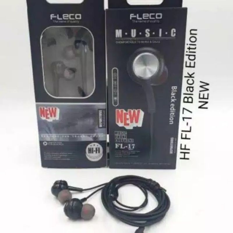 Headset Fleco FL-17 Black Edition Super Bass Premium Quality