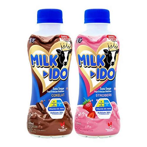 

MILKIDO - Susu kemasan 200ml Rasa Cokelat dan Rasa Strawberry