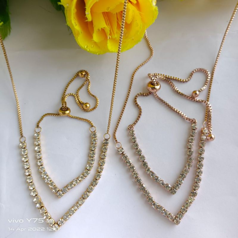 Kalung & Gelang Titanium Permata  Aurel/Nagita