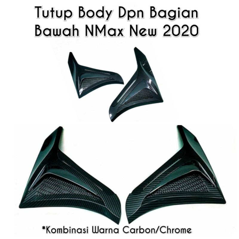 cover tutup body bagian depan bawah sein carbon Yamaha new nmax 2020 plastik abs