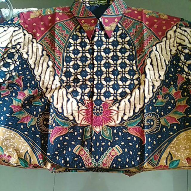 Setyo Prabu Sogan Kemeja Batik Pria Full Furing Solo Katun Primisima Batik Cabut Seragaman