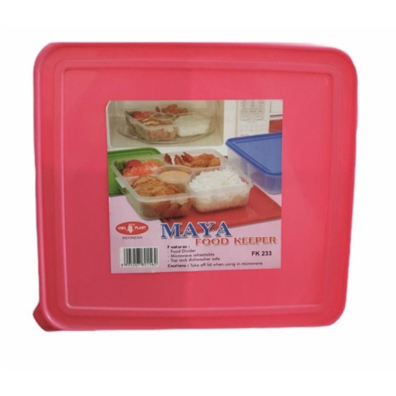 Kotak makan sekat 5 Maya food keeper FK233 Owl