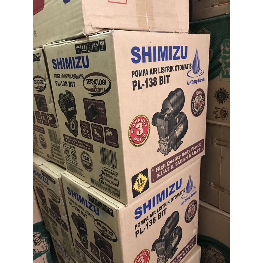 POMPA AIR SHIMIZU PL 138 BIT BODI PLASTIK ANTI KARAT 125W OTOMATIS PL138BIT