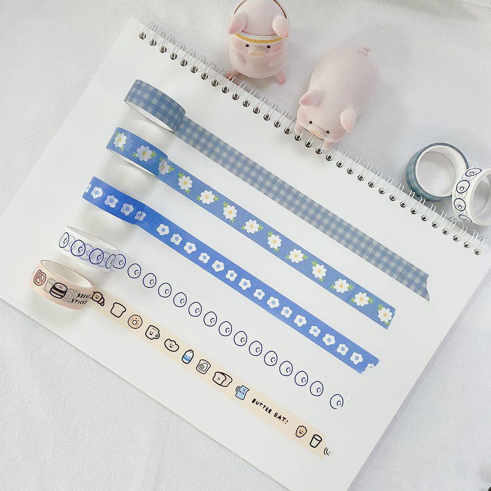 Nanas Washi Tape Diary DIY Dekorasi Kantor Perlengkapan Sekolah Album Scrapbooking Dekorasi Pita Kertas Perekat Biru