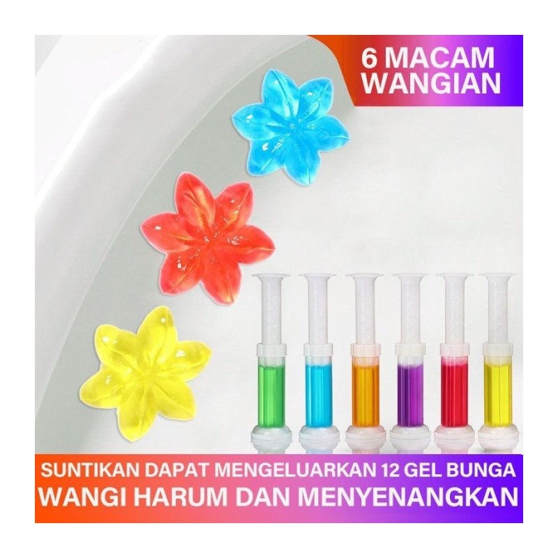 【GOGOMART】Gel Pengharum Toilet Anti Bau / Gel Pewangi Toilet Cleaning Gel Stamp Flower