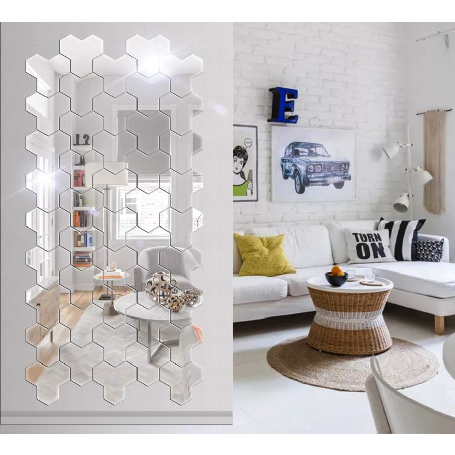 hiasan kaca cermin dekorasi dinding aesthetic mirror sticker cermin dinding hexagon mirror acrylic 1 set hiasan rumah mirror hrxagon dekorasi dinding kaca acrylic import