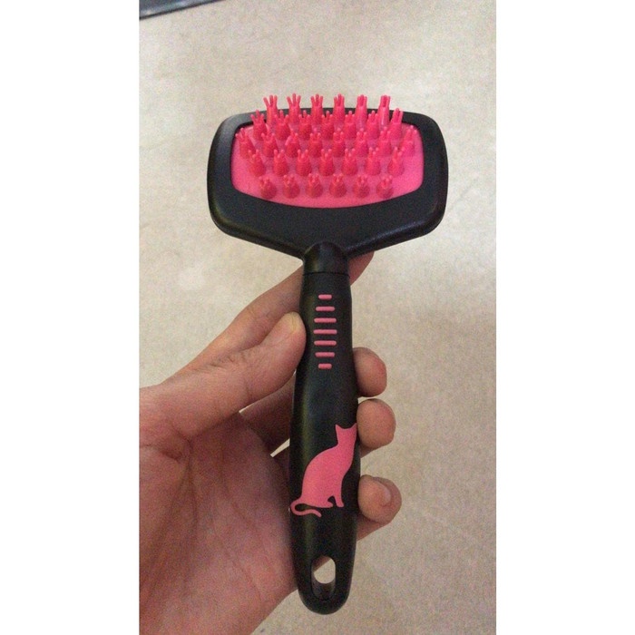 Dftoiutamtam - Blow Slicker Brush With Rubber / Pet Brush / Sisir Hewan / Pet Slicker