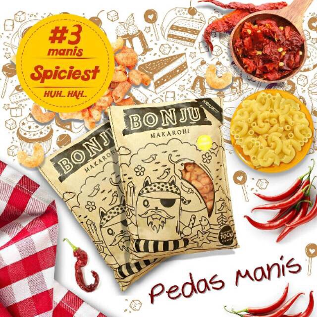 

Pedas manis lv. 3 (minimal 5 pcs, boleh mix rasa)