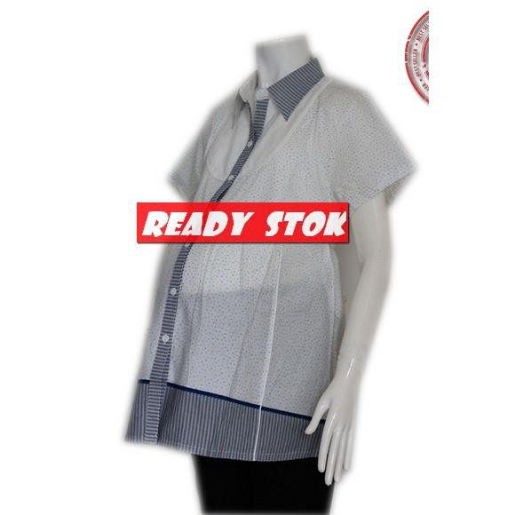 HMILL Baju Hamil Blus Hamil 1328 Putih Kerja