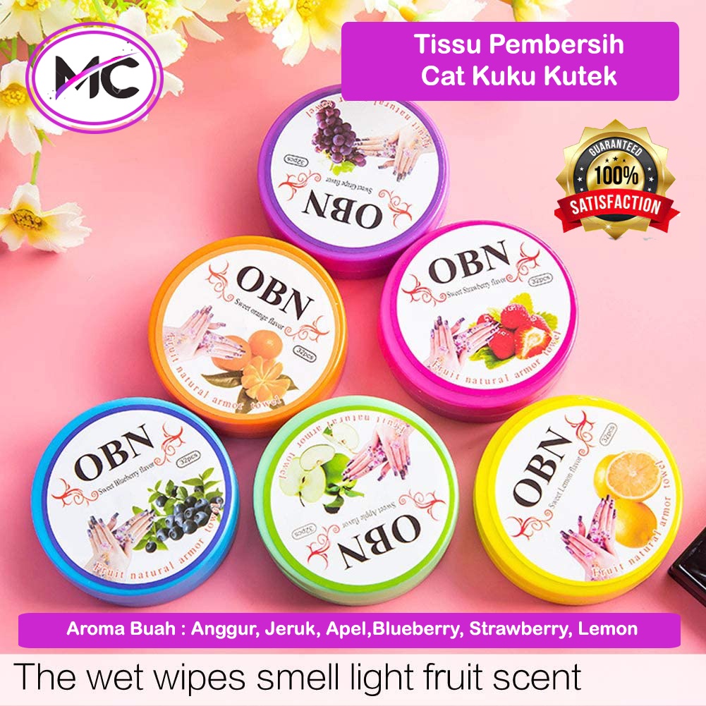 Pembersih Kutek Kuku Tisu Gel Aroma Buah Nail Polish Remover Penghilang Cat Kuteks Penghapus Cat Kuku