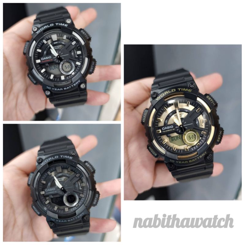 Jam Tangan Pria Casio AEQ-110W New 110 Original Garansi Resmi