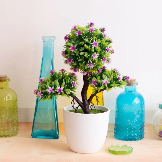 NFS 563 bunga plastik/pajangna bunga Artifisial /vas bulat-Ungu