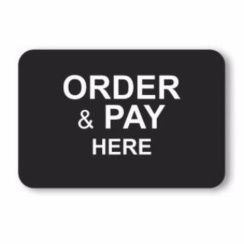 

Promo Order Pay Here Sign Board acrylik TIMBUL STIKER CUTING Limited