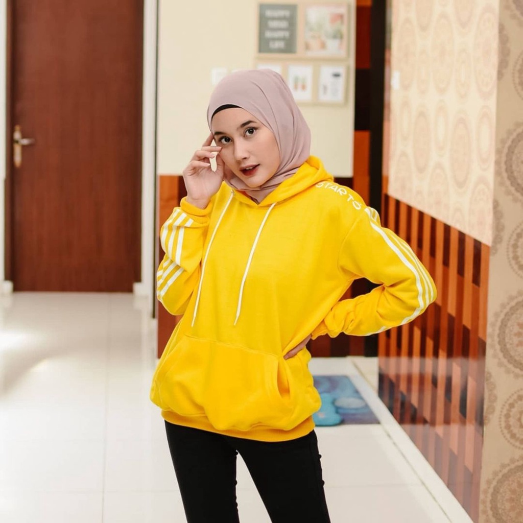 Primadona Hoodie Starts - Atasan Pria Wanita Dengan List Garis Tangan Terbaru