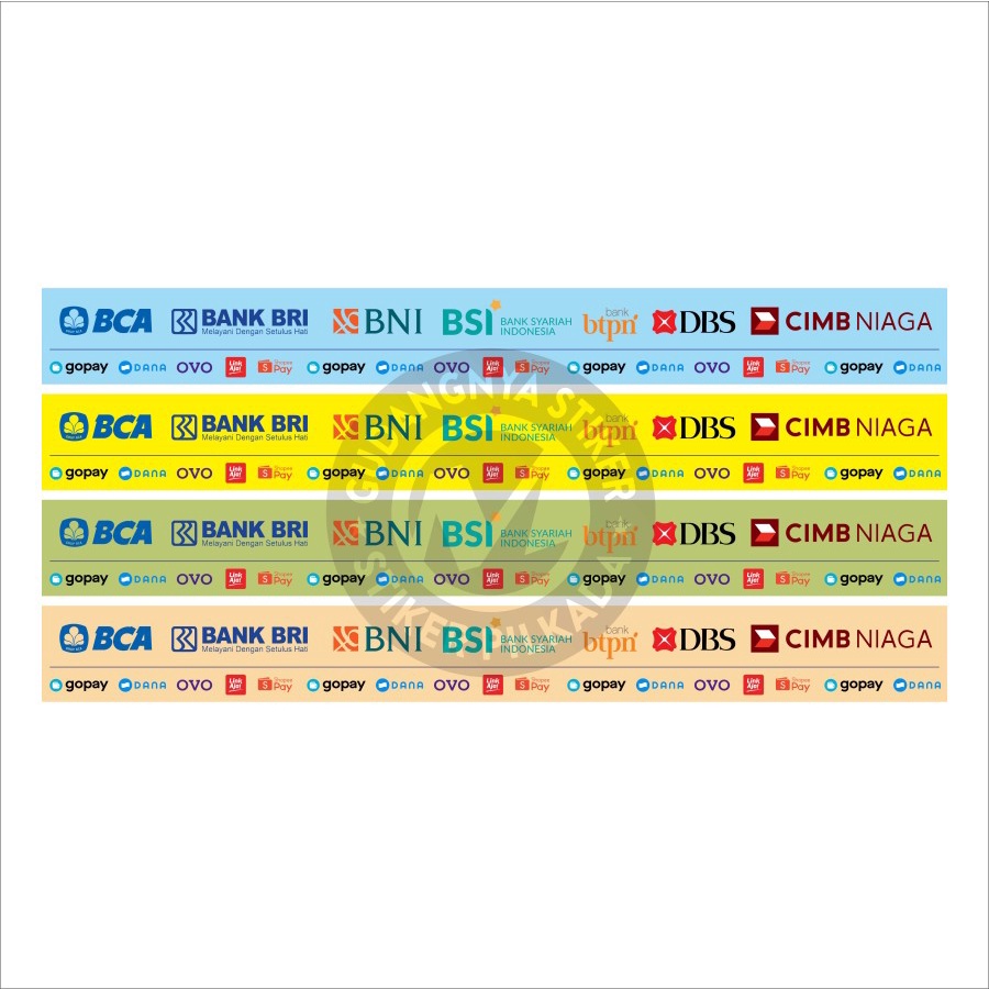 

STIKER VYNIL LOGO BANK DAN ONLINE PAYMENT 47X5CM