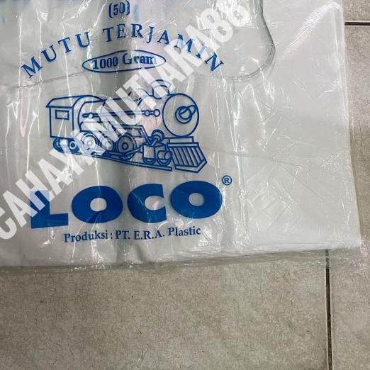 ♫ Kantong Plastik/ Kantong Kresek/ Loco Putih Besar Jumbo ukuran 50 Ω