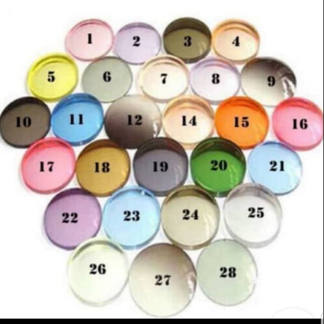BIAYA TAMBAHAN LENSA MINUS WARNA LENSAKACAMATA WARNA MERAH KUNING HIJAU DILANGIT YG BIRU