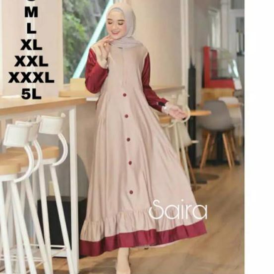 Pothará Saira Dress Ukuran S M L Xl Xxl Xxxl 5l Gamis Jumbo Dress Big Size Gamis Muslimah Shopee Indonesia