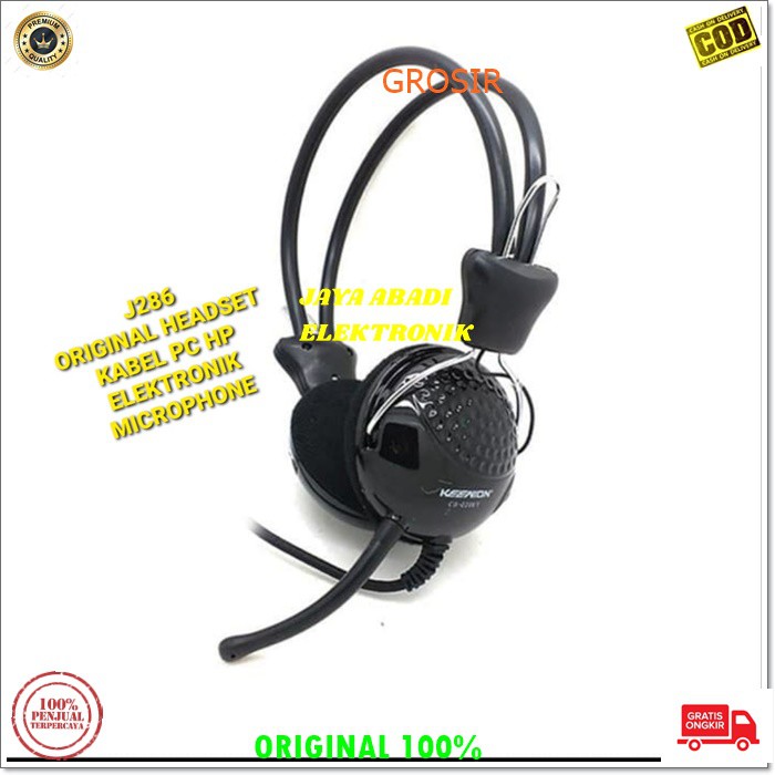 J286 KENNION HEADPHONE HEADSET 3.5MM HANDSFREE KABEL BANDO EARPHONE SUPER BASS STEREO CABLE MUSIK MUSIC AUDIO SOUND HP KENION KEENION UNIVERSAL GADGET HP ORIGINAL KABEL KOMPUTER PC GAMING MIKROPHONE SUARA YANG JERNIH MEMILIKI 2 COLOKAN JACK 3.5MM MALE