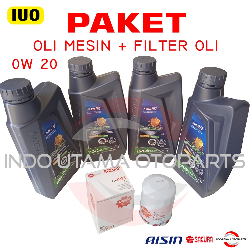 Oli Mesin 0w 20 Aisin dan Filter Oli Mobilio Freed CRV Odyssey C-1821