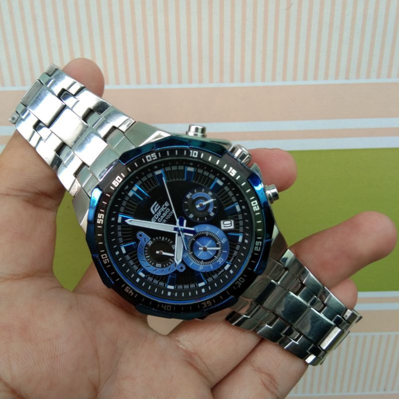 (BOOKED) Arloji Jam Tangan Rantai Pria Casio Edifice Original Preloved / Second / Bekas