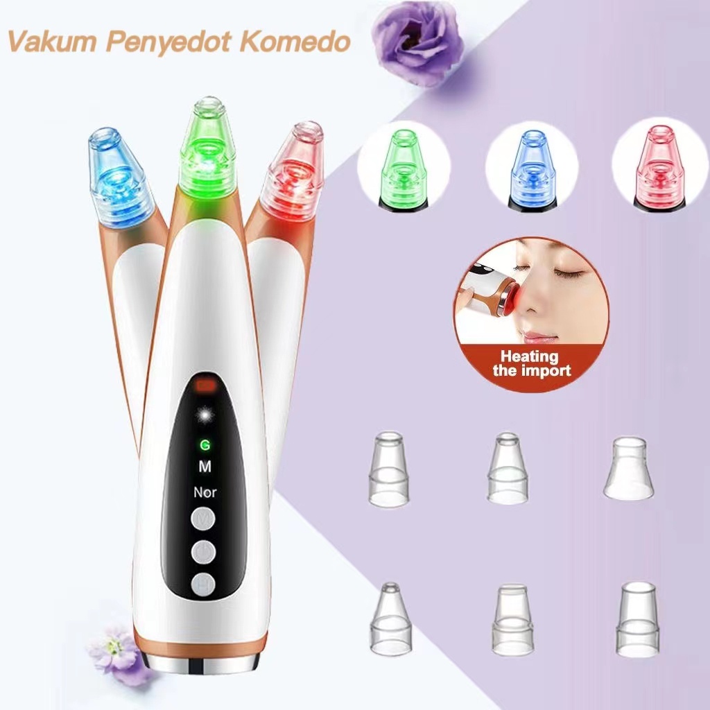 Real Alat Penyedot 5in1/ kompres panas Vaccum Komedo Microcrystalline Remove Blackhead